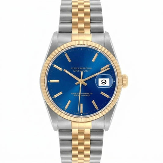 Datejust Gold & Steel Blue Dial