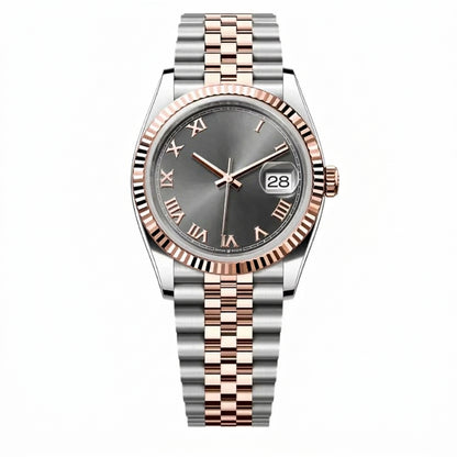 Datejust Dark Rhodium Dial Fluted Bezel